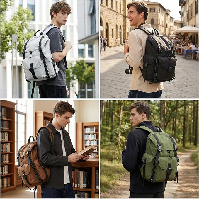 mixi Travel Backpack for Women Men, 18 Inch Carry On Laptop Backpack Flight - Image 7