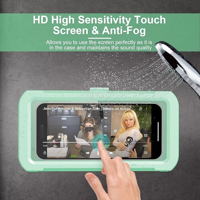 URROY Shower Phone Holder Waterproof, 360° Rotation Shower Phone Case, Anti-Fog - Image 6