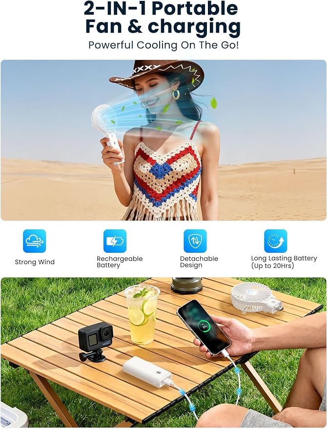 HandFan 5200mAh Portable Handheld Fan - Image 2