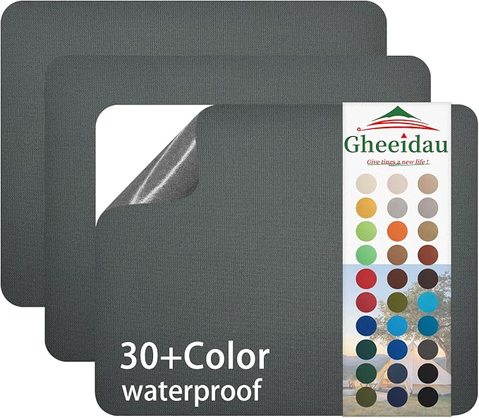 Gheeidau Canvas Repair Patch 9×11 Inch 3Pcs Waterproof Self-Adhesive Fabric by Givethingsanewlife