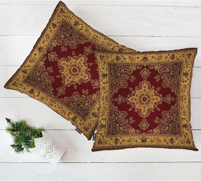 Swono Paisley Carpet Cozy Pillowcase Cushion Cover, Persian Carpet Tribal - Image 5