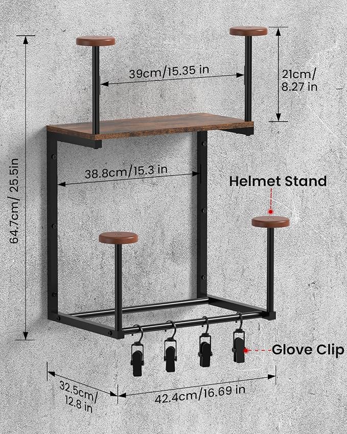 Motorcycle Helmet Holder Wall Mount, Helmet Rack - Image 7