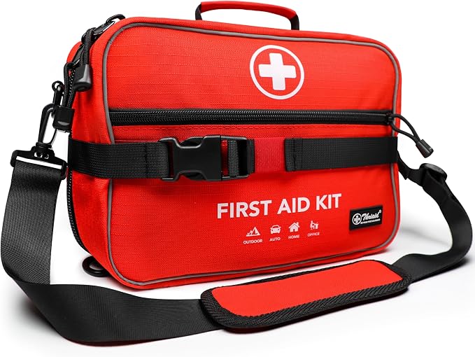 430 Piece First Aid Kit, Well-Organized Premium Waterproof Compact Trauma by THRIAID