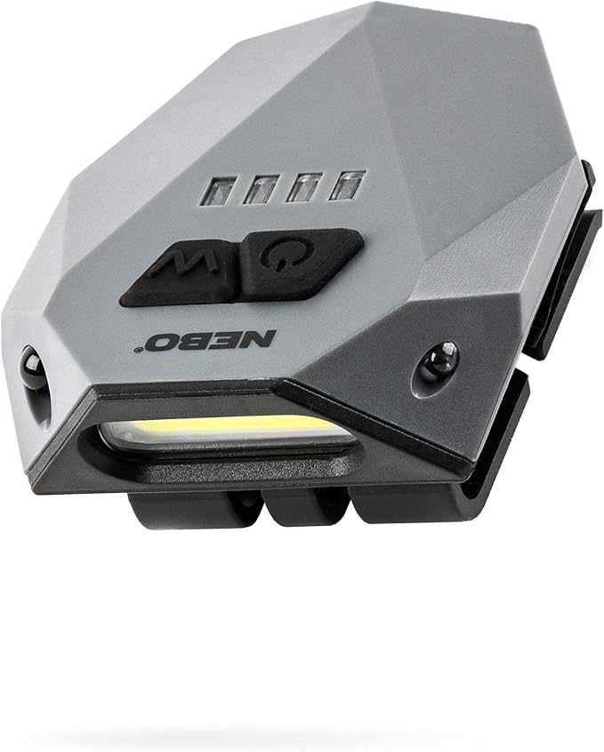 NEBO Einstein Rechargeable Cap Light | 50 Lumens, 3 Light Modes, 90 Degree by NEBO