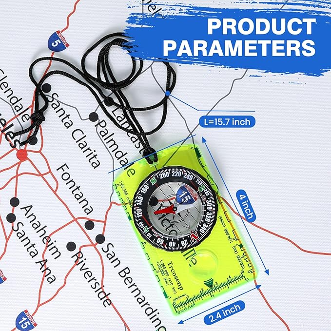 Orienteering Compass, Hiking Survival Compas, Compasses Kids - Image 2