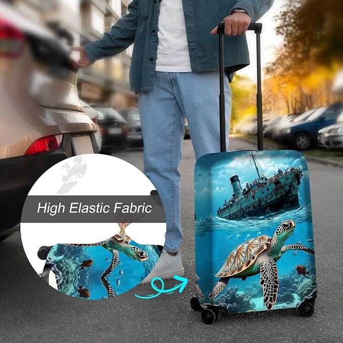 Luggage Cover Protector for 30-32 Inch Suitcases, TSA Approved Elastic Travel - Image 4
