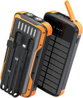 Solar Charger Power Bank, PD 20W Fast Charging External Batter, 40000mAh by SOXONO