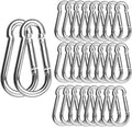 30 Pack 2 Inch Small Carabiner Clip Heavy Duty Spring Snap Hook M5 Stainless by GiveYouTheBestChoice