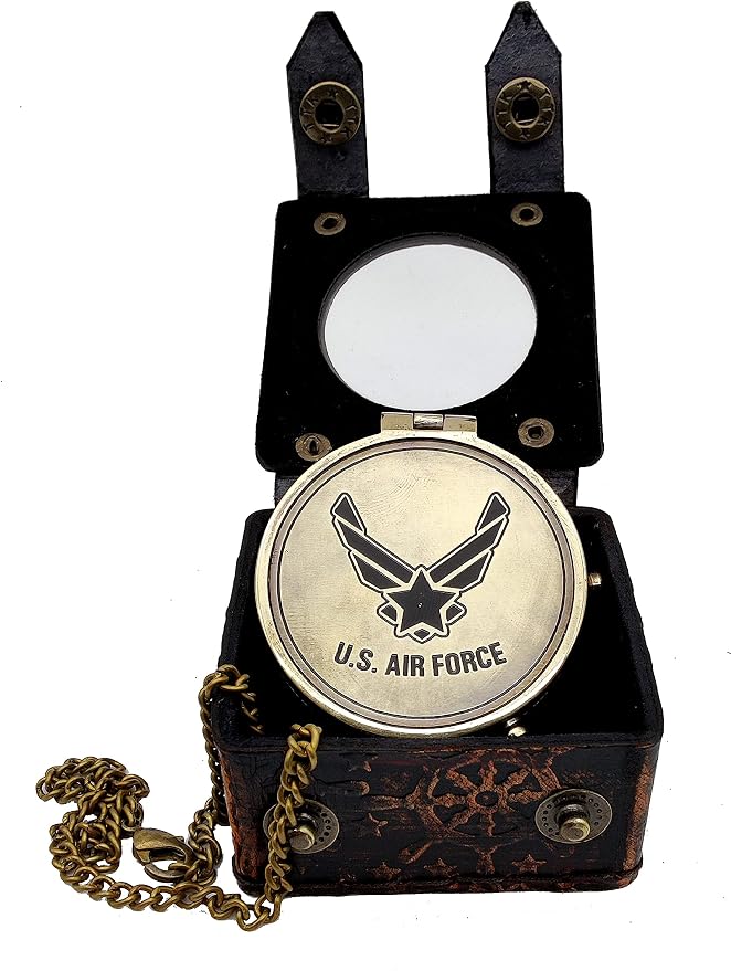 5MoonSun5's US AIR Force Engraved Brass Military Compass Nautical Marine - Image 7