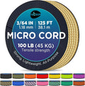 TECEUM Micro Paracord – 1.18 mm X 125 ft – Micro Utility Cord – Thin Braided by TECEUM