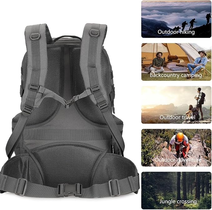 50L Military Tactical Backpack 3 Day Assault Pack Molle Daypack Hiking Backpack - Image 6