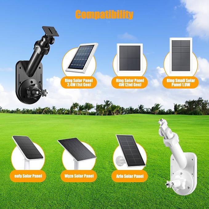 Wall Mount for Cameras and Solar Panels, 2-in-1 Mount for Ring, etc Solar Panel - Image 3