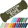 TECEUM Cotton Rope 3/16” – 100 FT – Strong All-Purpose Braided Rope – Natural by TECEUM