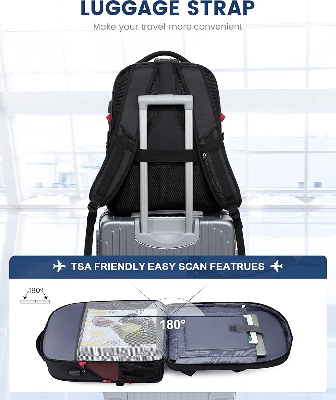 LOVEVOOK Travel Backpack for Men 17inch Large Work Backpack for Men Large - Image 4