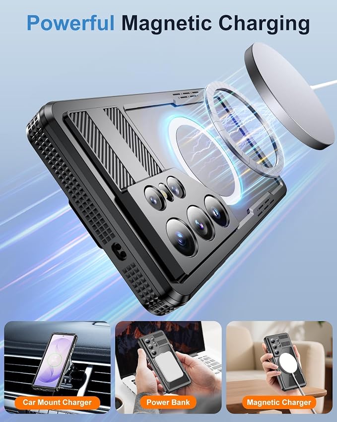 for Samsung Galaxy S26 Ultra Waterproof Case, Magnetic Heavy Duty Military - Image 7