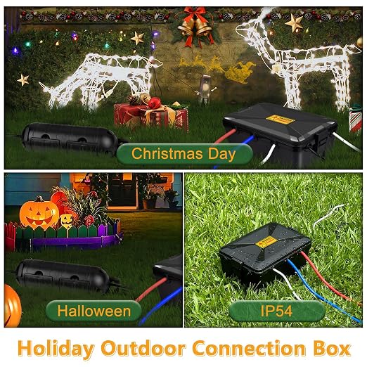 NineLeaf Large Outdoor Electrical Box, IP54 Waterproof Extension Cord Cover - Image 2
