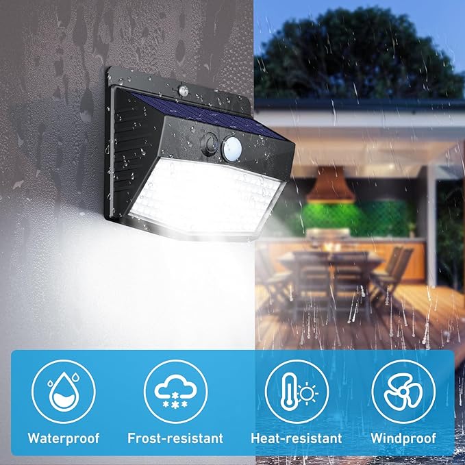 Peasur 1 Pack Solar Motion Lights Outdoor, Solar Security Light - Image 4