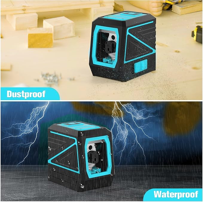 Laser Level with Tripod, 100 feet Green Cross Line Self Rotary Leveling Laser - Image 3
