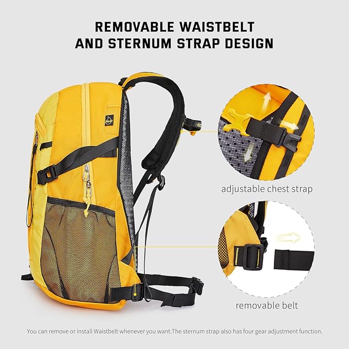 SKYSPER Small Hiking Backpack, 20L Lightweight Travel Backpacks Hiking Daypack - Image 4