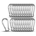 Small Carabiner Clip Hooks, 304 Stainless Steel Spring Snap Hook Fits Camping by KINLINK