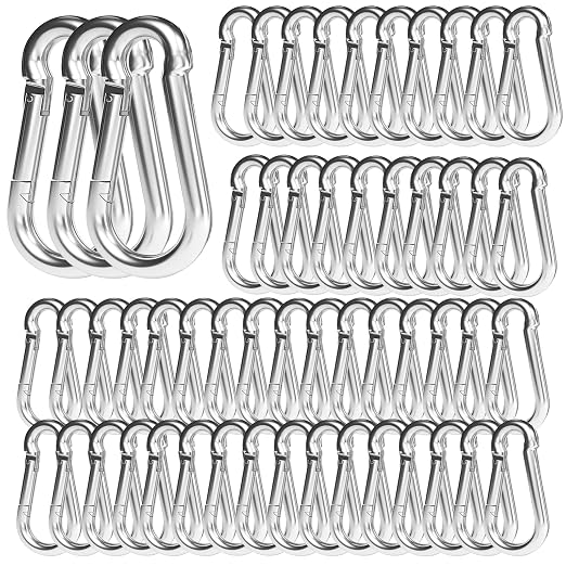 100PCS 3" Heavy Duty Spring Snap Hook, M8 5/16" Galvanized Steel Snap Hook by EPHECH