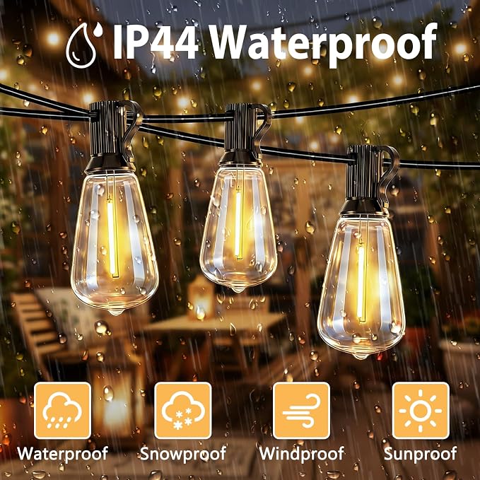 LumBelle Smart Outdoor String Lights, 200FT ST38 LED Patio Lights - Image 8