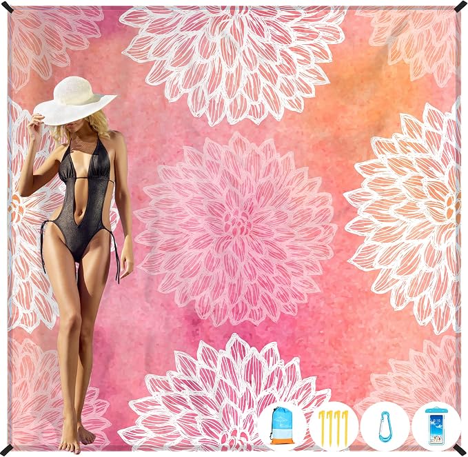 Famstar Beach Blanket Oversized Extra Large 78" X 81", Waterproof Sandproof by Famstar