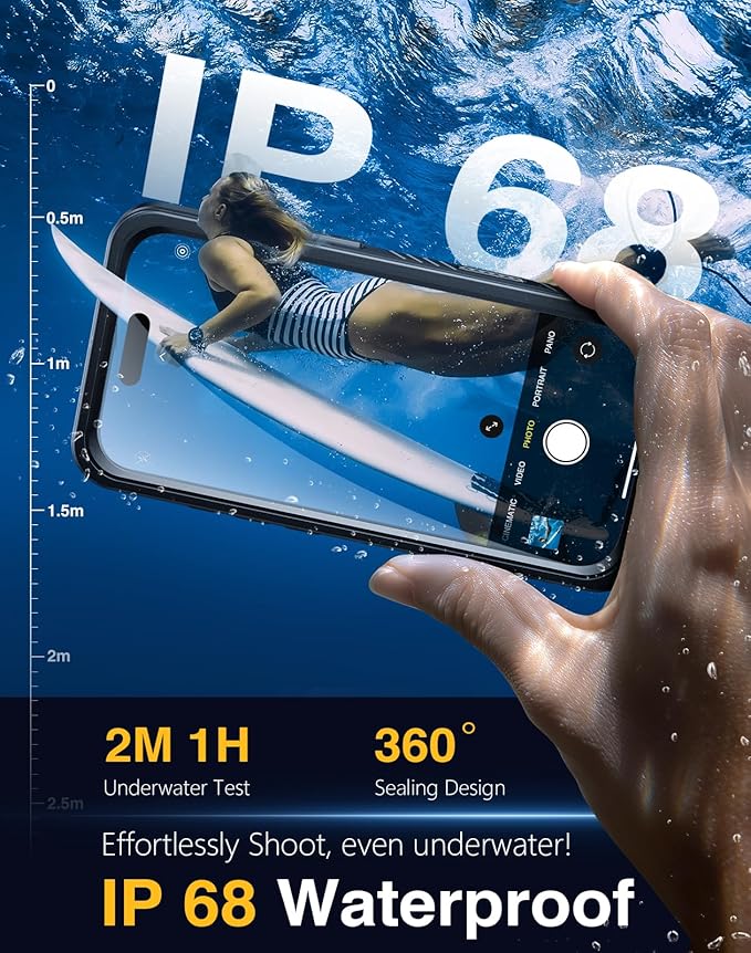 Lanhiem Magnetic for iPhone 17 Pro Case Waterproof, Built in Screen Protector & - Image 3