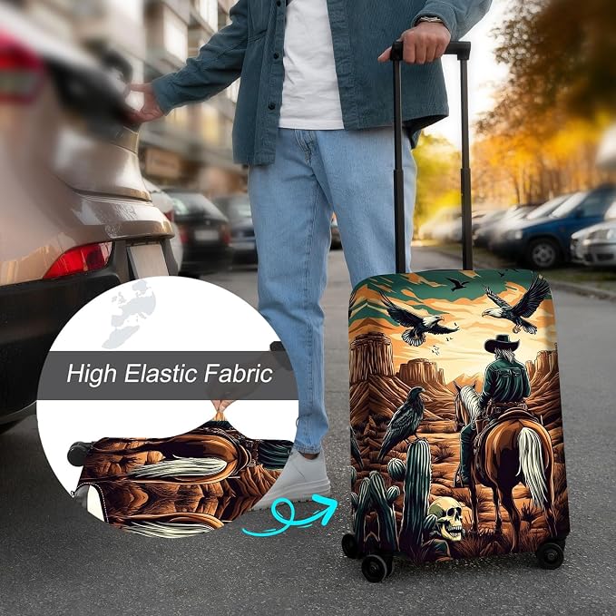 Luggage Cover Protector for 19-20 Inch Suitcases, TSA Approved Elastic Travel - Image 4
