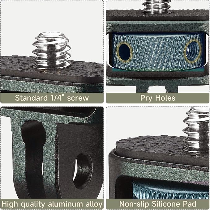 Aluminum Camera Tripod Adapter 1/4"-20 Conversion Adapter Mounts Compatible - Image 6