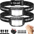 Headlamp Rechargeable, 2 Pack 2000 Lumen Super Bright Led Headlamp, 16 Modes by LightUpYourLife-KIDECCE