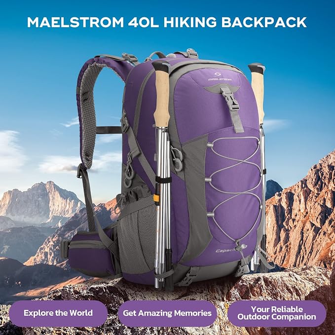 Maelstrom Hiking Backpack, Camping Backpack, 40L Waterproof Hiking Daypack - Image 7