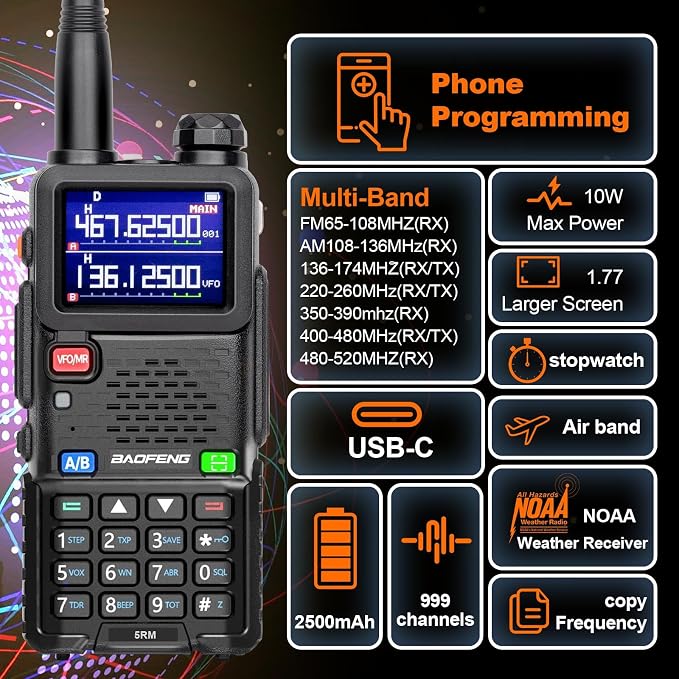 BAOFENG 5RM 10W Long Range Ham Radio - Image 3