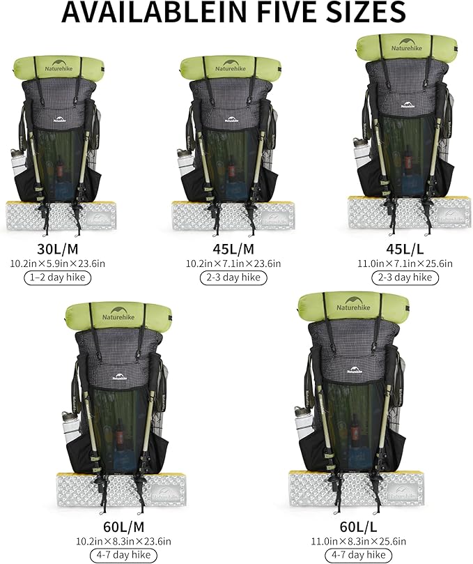 Naturehike 45L Rock 2.0 Upgraded Internal Frame Hiking Backpack - Image 7