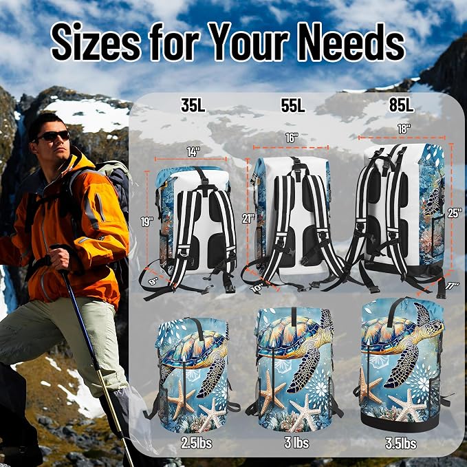 Dry Bag Waterproof, 5L Roll Top Lightweight Dry Storage Floating and - Image 3