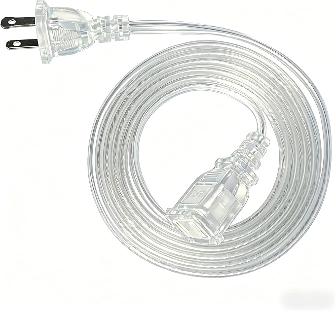 Clear Extension Cord 6FT Extension Cords Thin 2 Prong by Jplenty