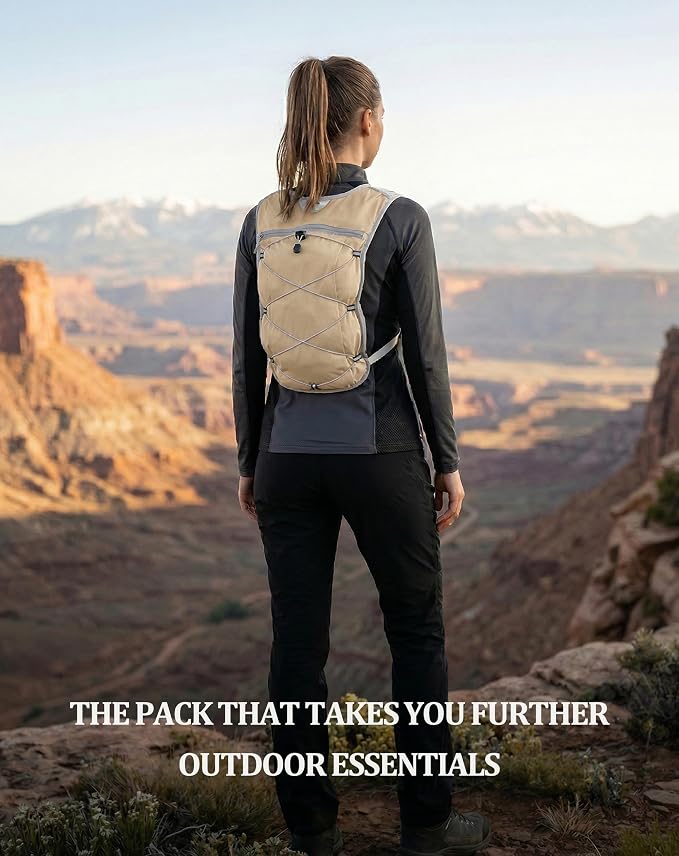 Small Lightweight Hiking Backpack, 3D Breathable Mesh Backpack - Image 6