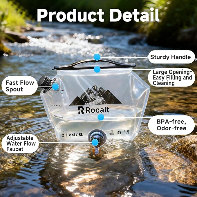 Rocalt 2 Pack Collapsible Water Container - Image 3