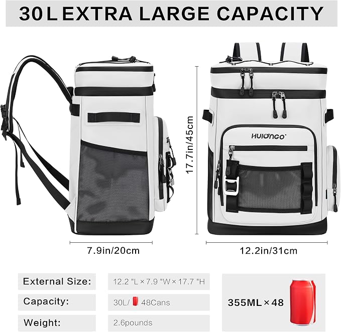 Hulongo Large Waterproof Insulated Cooler Backpack - Image 2