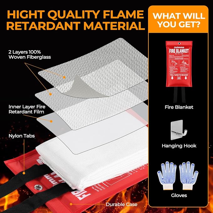 Juimma Fire Blanket for Home and Kitchen - Image 2