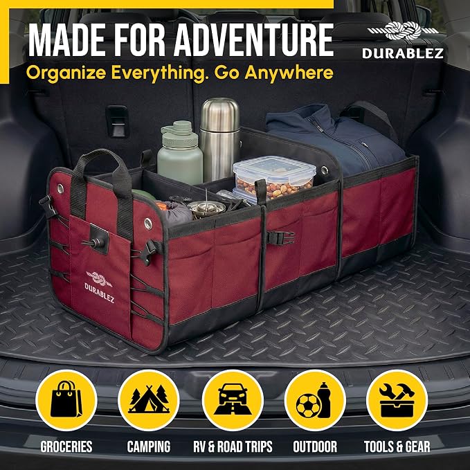 XL Trunk Organizer 3-Section for SUV, Van – Modular L-Shape Car Storage Box - Image 3