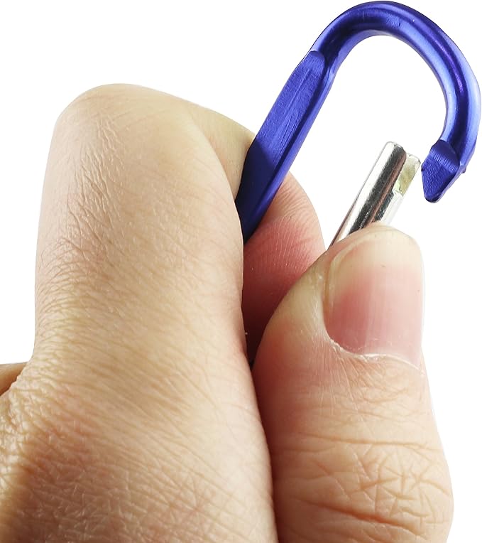SWATOM Aluminum D-Shape Carabiner Clip 1.6/1.8/2.2/2.6/3 Inches Spring Snap - Image 4