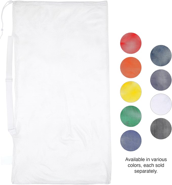 Champion Sports Mesh Equipment Bag – Heavy-Duty Nylon Drawstring Bag - Image 3