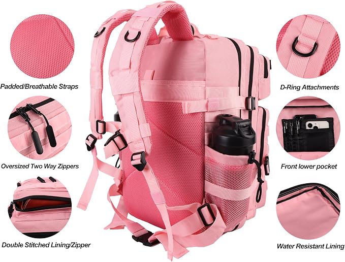 LHI Military Tactical Backpack for Men and Women 45L Army 3 Days Assault Pack - Image 5