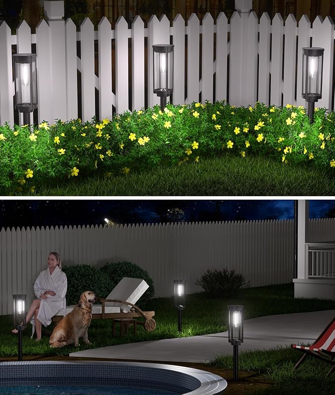 NEWMESSI 12 Pack Solar Pathway Lights Outdoor, Super Brightness IP65 Waterproof - Image 7