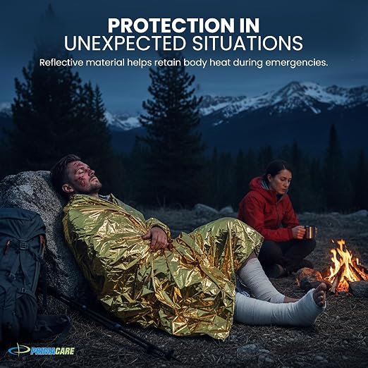 Primacare FB-6831 Emergency Mylar Thermal Blankets – 10 Pack, Waterproof - Image 7