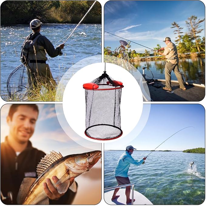 Fish Basket – 25x30cm/25x60cm/25x90cm Nylon, Portable Net Pen, Live Catch - Image 4