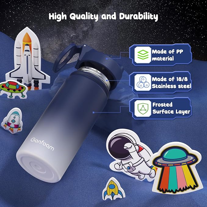 Kids Water Bottle, insulated Stainless Steel Straw Cup - Image 6