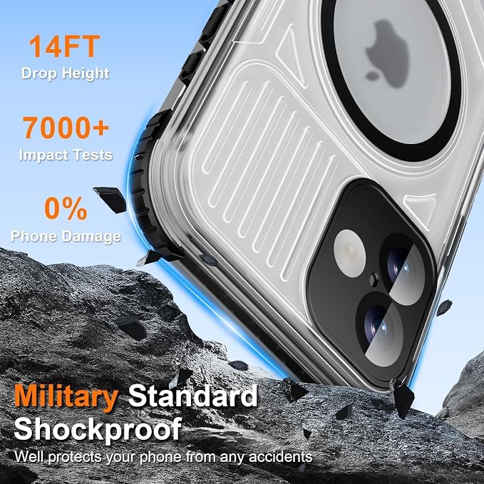 WIFORT for iPhone 16 Plus Waterproof Case, Fit for Magsafe Full Body Magnetic - Image 9