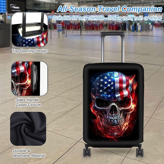 Luggage Cover Protector for 22-24 Inch Suitcases, TSA Approved Elastic Travel - Image 3